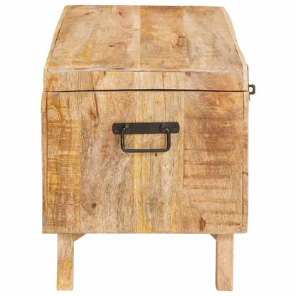 Aufbewahrungsbox mit Schloss 70 x 35 x 40 cm massives Mangoholz