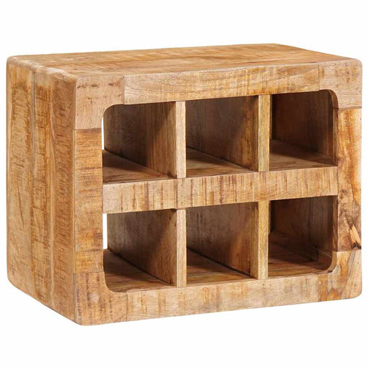 Weinregal Wandmontiert Braun 44 x 30 x 35 cm massives Mangoholz