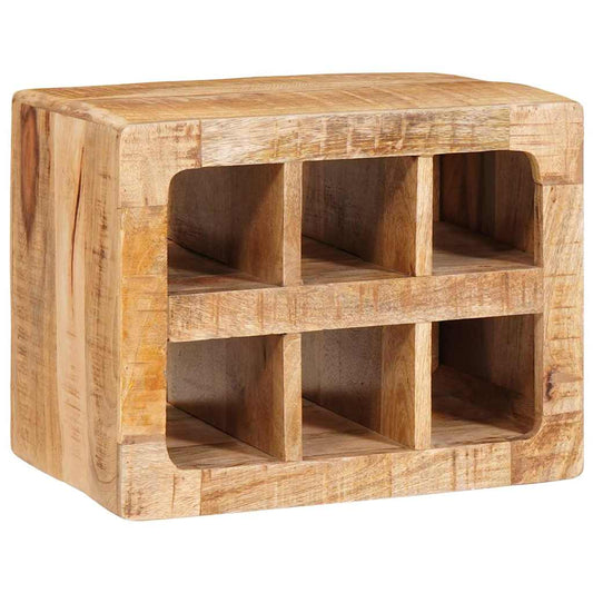 Weinregal Wandmontiert Braun 44 x 30 x 35 cm massives Mangoholz