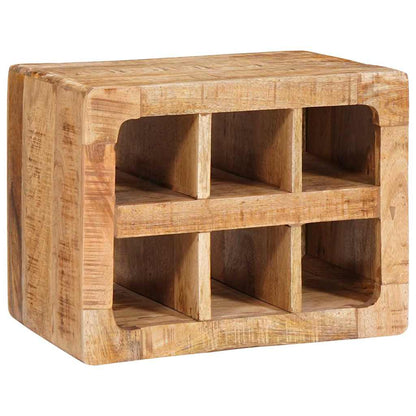 Weinregal Wandmontiert Braun 44 x 30 x 35 cm massives Mangoholz