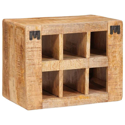 Weinregal Wandmontiert Braun 44 x 30 x 35 cm massives Mangoholz