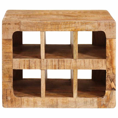 Weinregal Wandmontiert Braun 44 x 30 x 35 cm massives Mangoholz