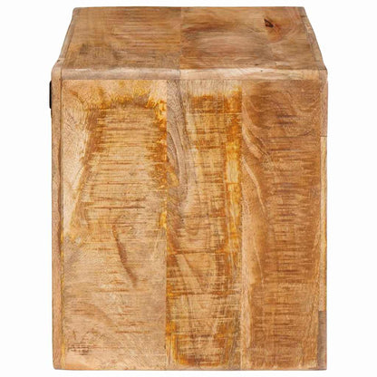 Weinregal Wandmontiert Braun 44 x 30 x 35 cm massives Mangoholz