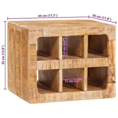 Weinregal Wandmontiert Braun 44 x 30 x 35 cm massives Mangoholz