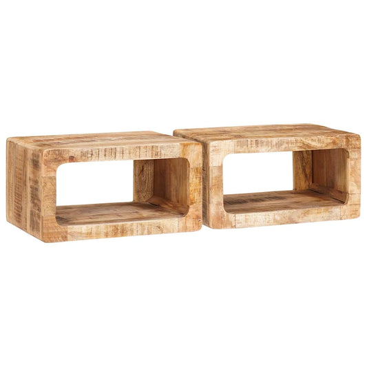 Nachttische 45 x 30 x 24 cm massives Mangoholz