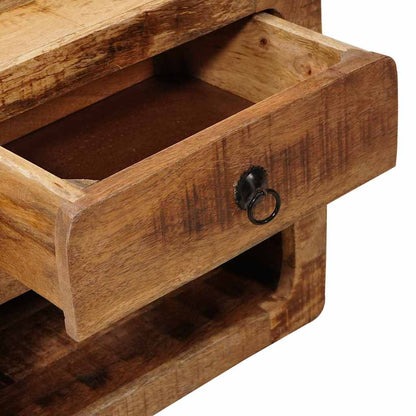 Wandmontierter Nachtschrank mit Regal Braun 40 x 30 x 36 cm