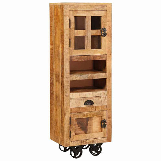 Hochboard Braun 40 x 30 x 120.5 cm massives Mangoholz