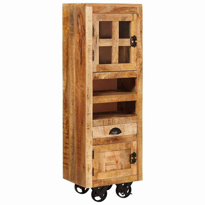 Hochboard Braun 40 x 30 x 120.5 cm massives Mangoholz
