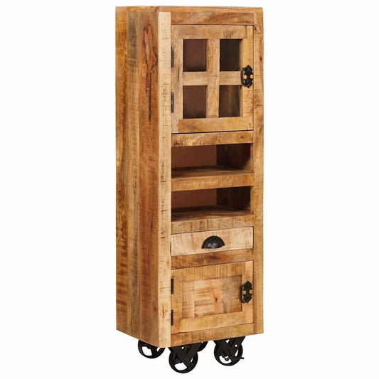 Hochboard Braun 40 x 30 x 120.5 cm massives Mangoholz