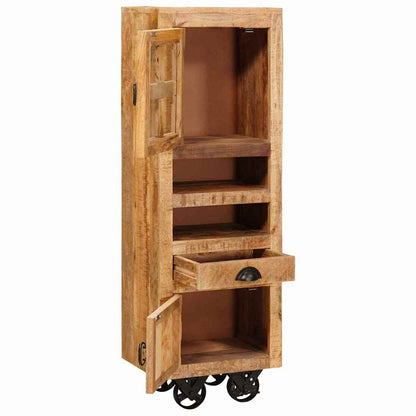 Hochboard Braun 40 x 30 x 120.5 cm massives Mangoholz