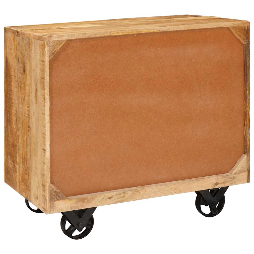 Beistellschrank Braun 70 x 38 x 63 cm massives Mangoholz