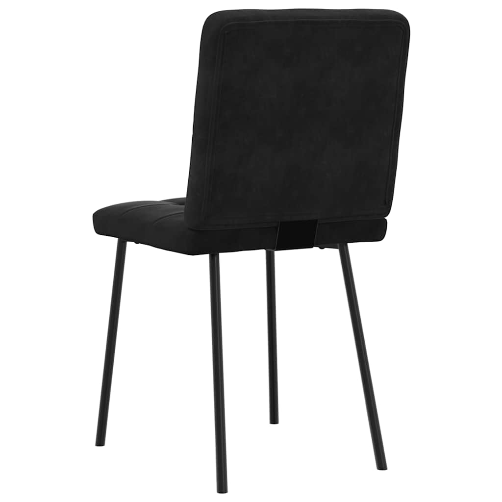Spisestuestole 2 stk. Sort fløjl