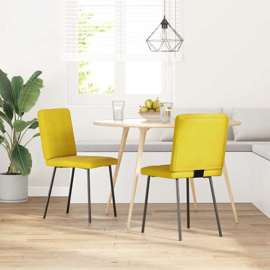 Spisestuestole 2 stk. Yellow Velvet