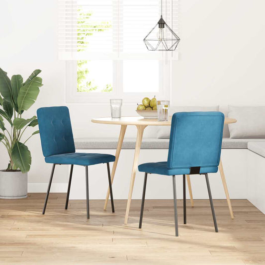 Spisestuestole 2 stk. Blue Velvet