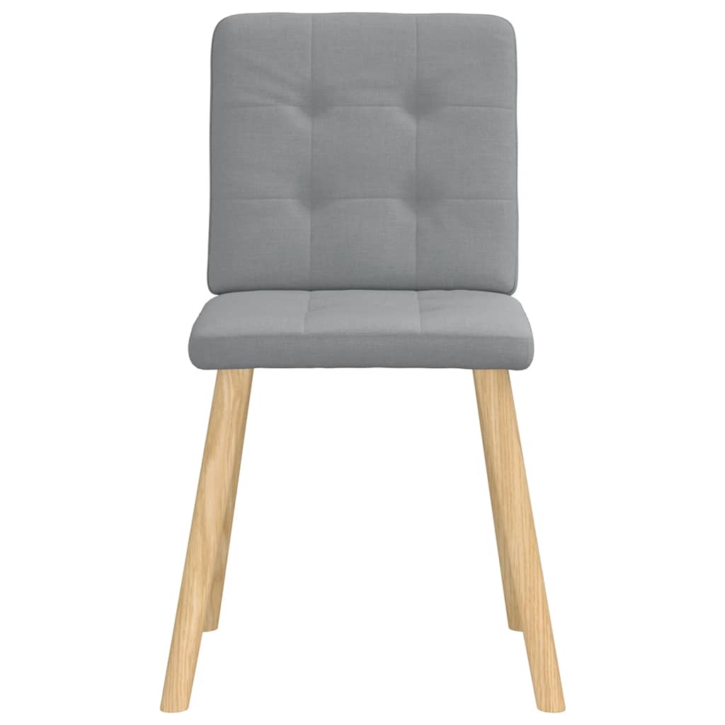 Spisestuestole 2 stk Lysegrå Stof