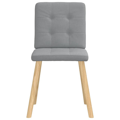 Spisestuestole 2 stk Lysegrå Stof
