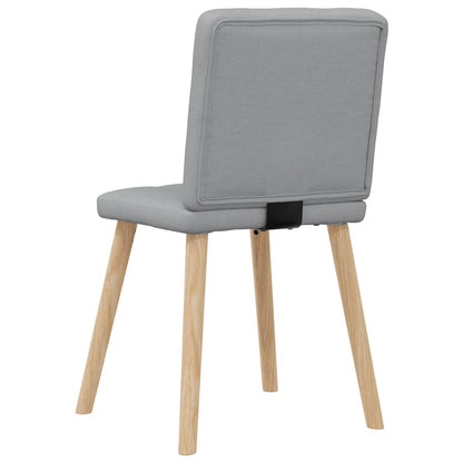 Spisestuestole 2 stk Lysegrå Stof