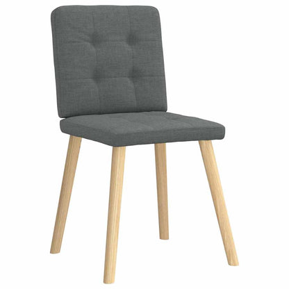 Spisestuestole 2 stk Mørkegrå Stof