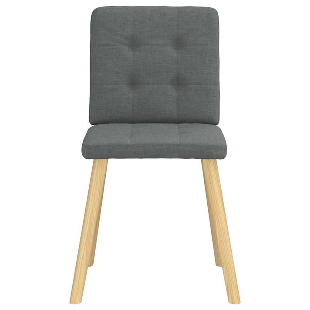 Spisestuestole 2 stk Mørkegrå Stof