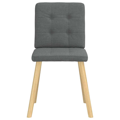 Spisestuestole 2 stk Mørkegrå Stof