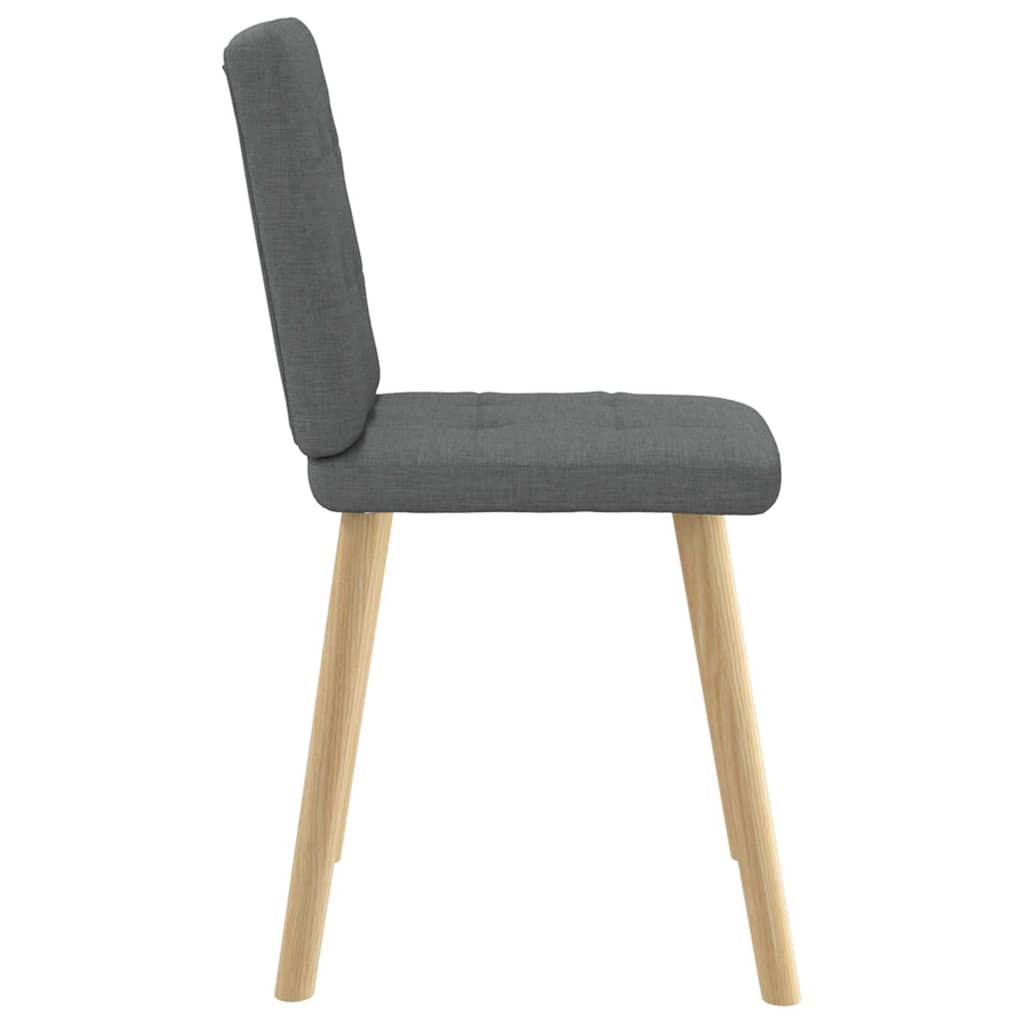 Spisestuestole 2 stk Mørkegrå Stof