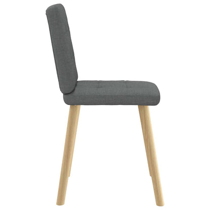 Spisestuestole 2 stk Mørkegrå Stof