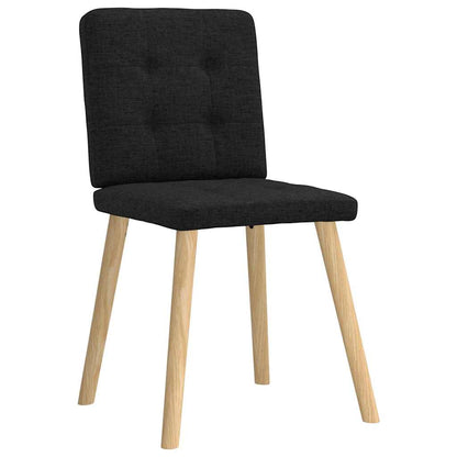 Spisestuestole 2 stk. Sort Stof