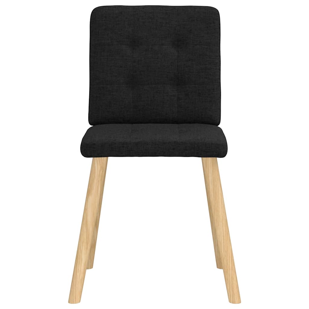 Spisestuestole 2 stk. Sort Stof