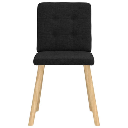 Spisestuestole 2 stk. Sort Stof