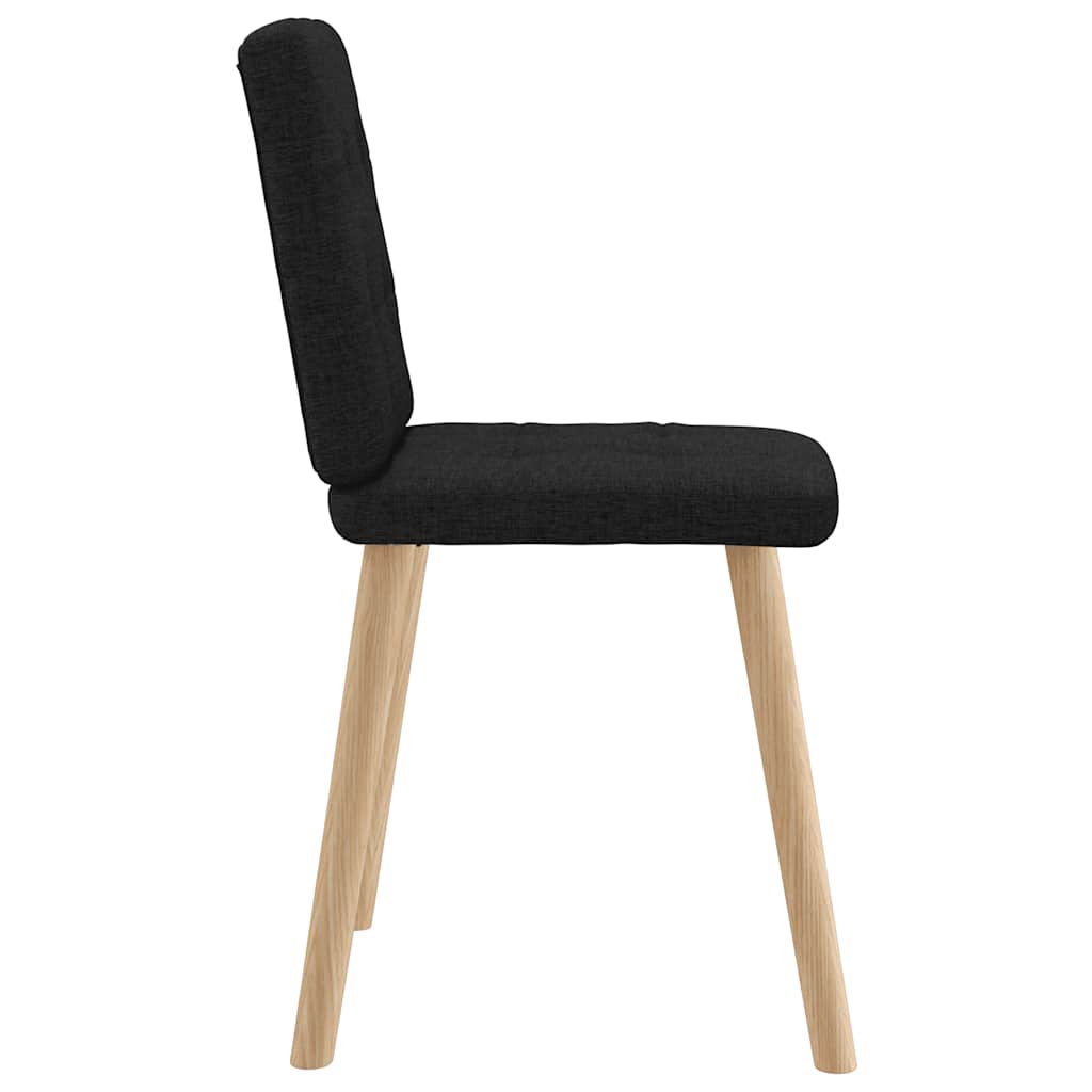 Spisestuestole 2 stk. Sort Stof