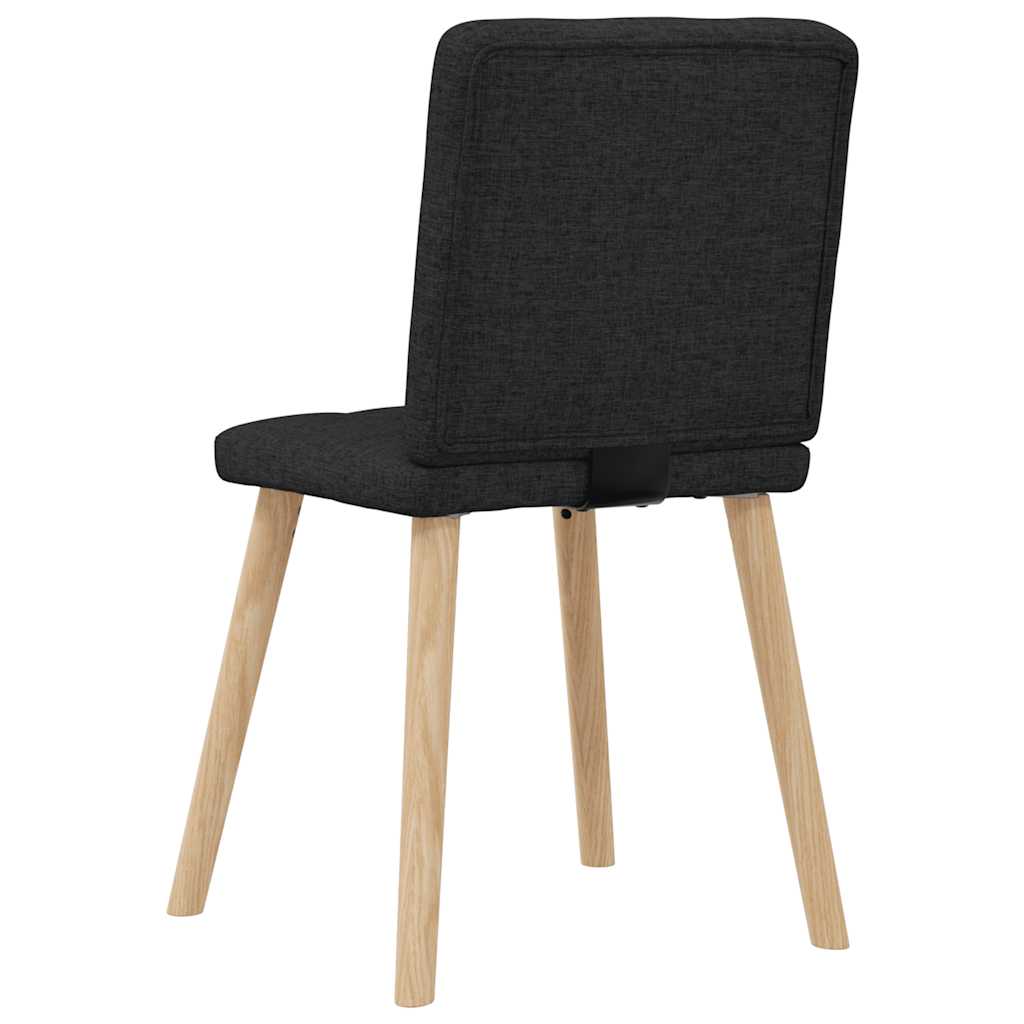 Spisestuestole 2 stk. Sort Stof