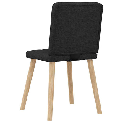 Spisestuestole 2 stk. Sort Stof