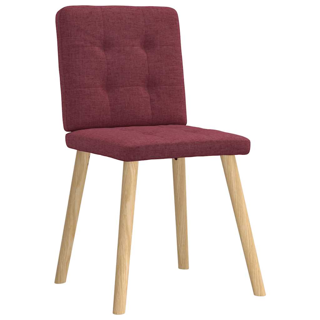 Spisestuestole 2 stk. Vinrødt stof