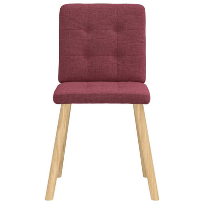 Spisestuestole 2 stk. Vinrødt stof