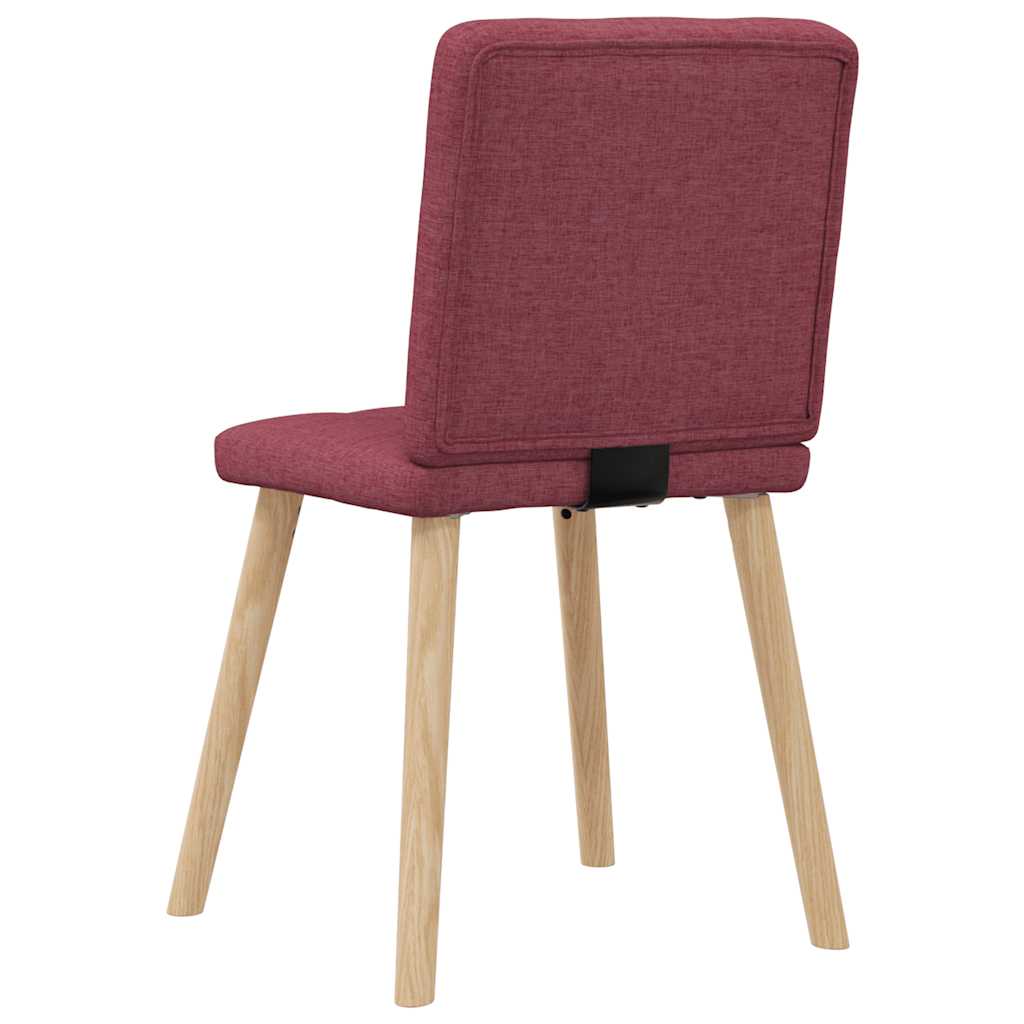 Spisestuestole 2 stk. Vinrødt stof