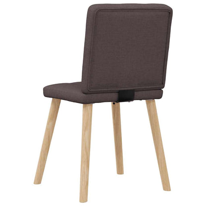 Spisestuestole 2 stk. Mørkebrunt stof