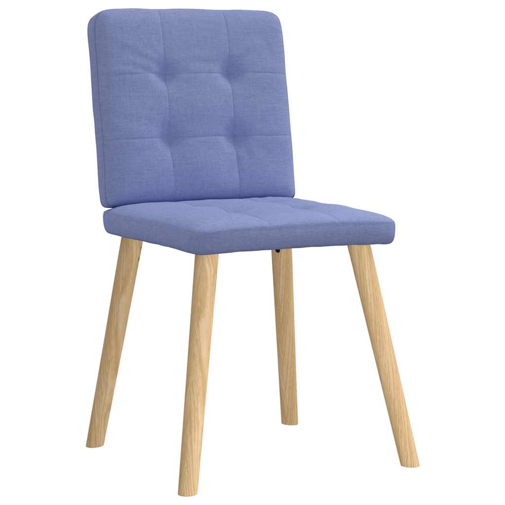 Spisestuestole 2 stk Denim Blå Stof