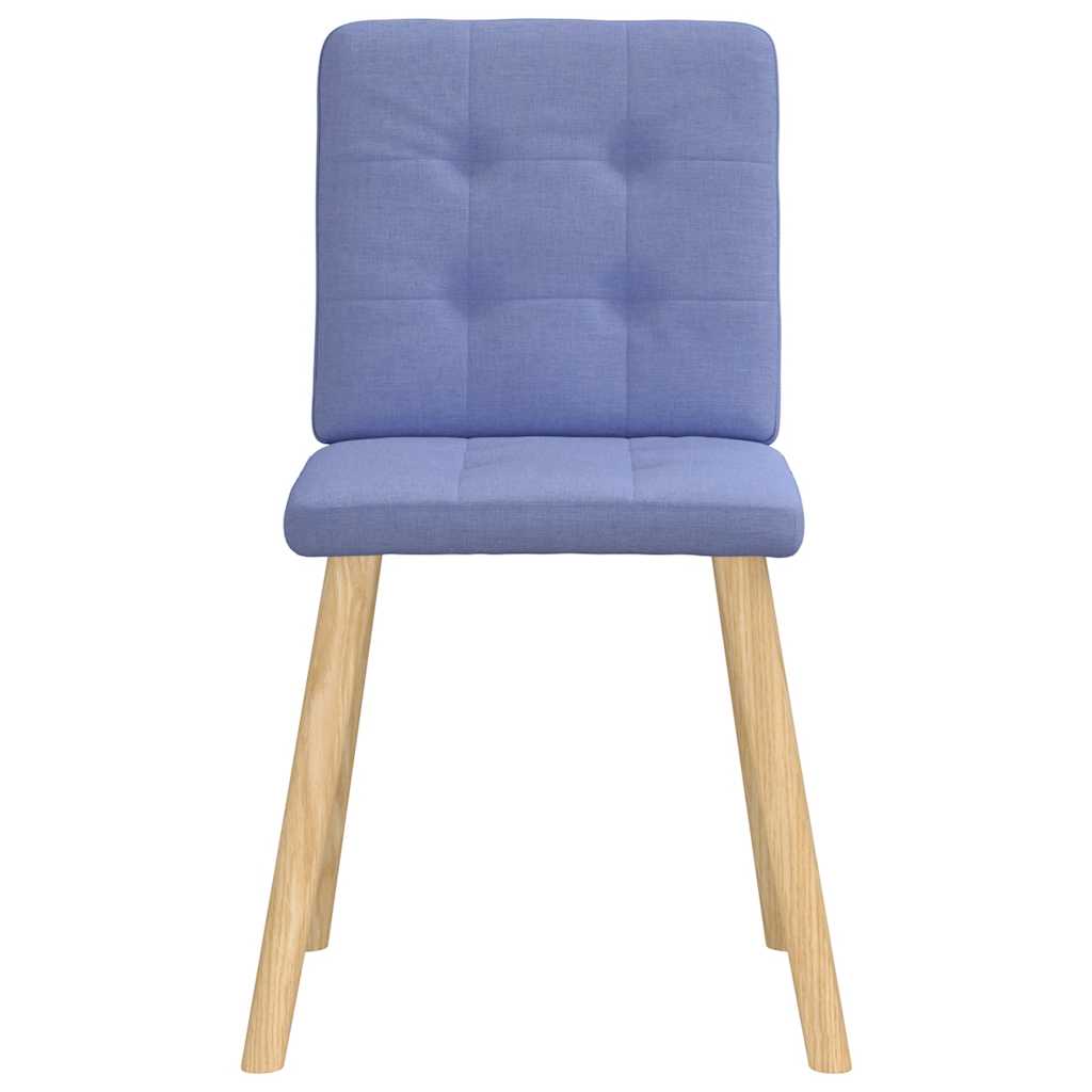 Spisestuestole 2 stk Denim Blå Stof