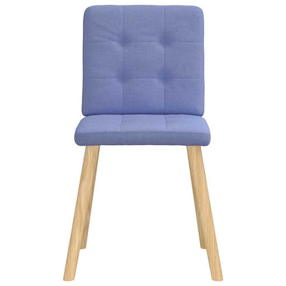 Spisestuestole 2 stk Denim Blå Stof