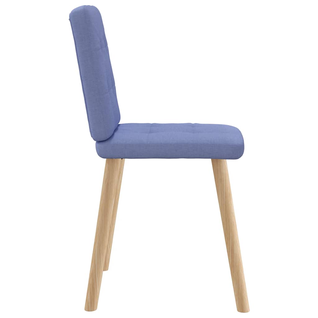 Spisestuestole 2 stk Denim Blå Stof