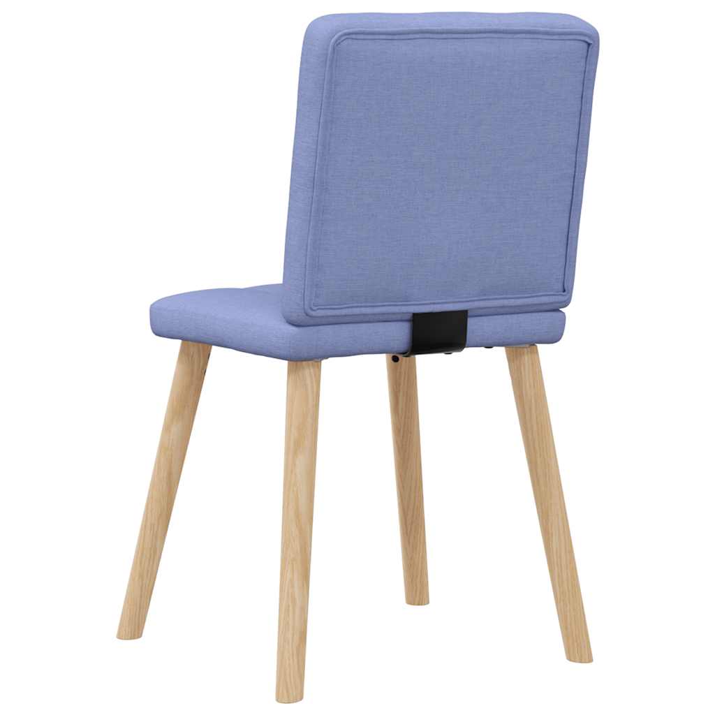 Spisestuestole 2 stk Denim Blå Stof