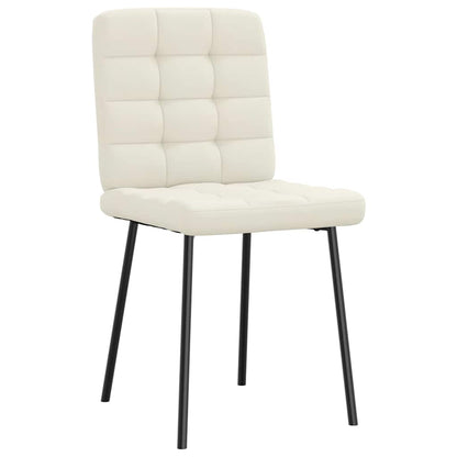 Esszimmerstühle 2 Stk. Creme Samt