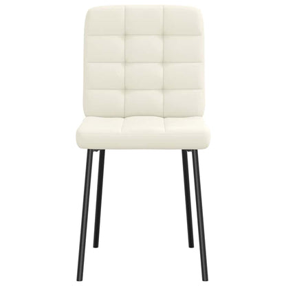 Esszimmerstühle 2 Stk. Creme Samt