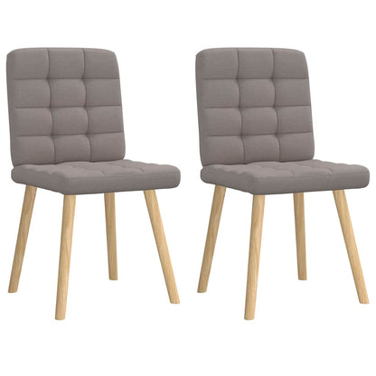 Spisestuestole 2 stk Taupe Stof