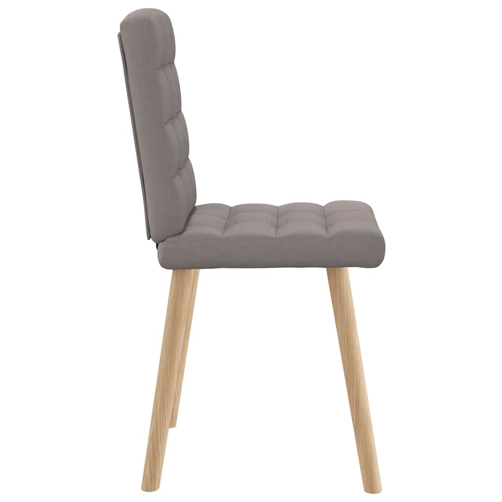 Spisestuestole 2 stk Taupe Stof