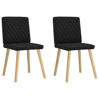 Esszimmerstühle 2 Stk. Schwarz Stoff