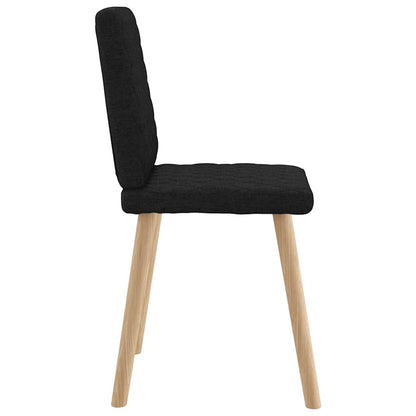 Esszimmerstühle 2 Stk. Schwarz Stoff