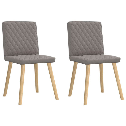 Esszimmerstühle 2 Stk. Taupe Stoff