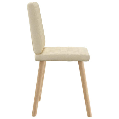 Esszimmerstühle 2 Stk. Creme Stoff