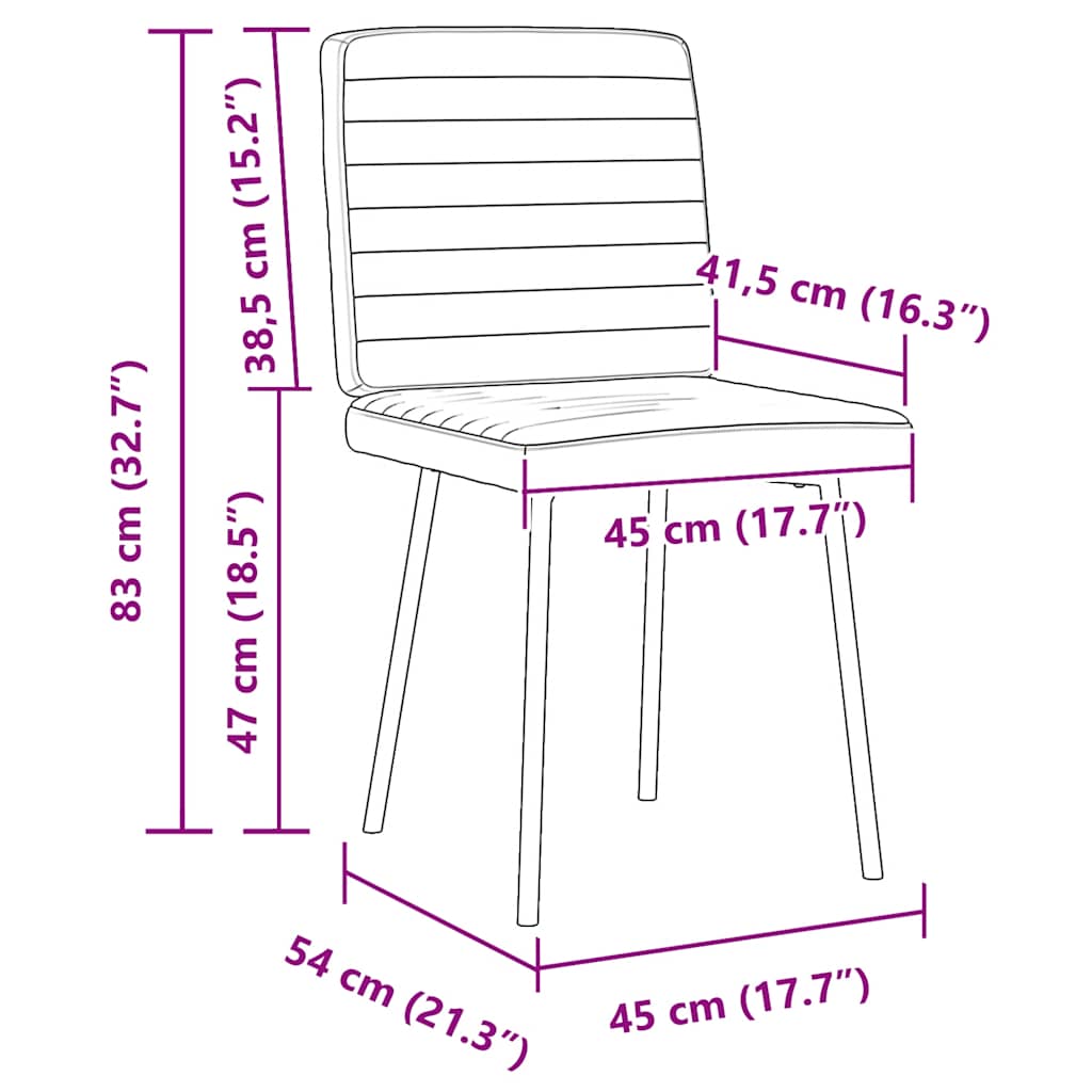 Esszimmerstühle 2 Stk. Creme Kunstleder